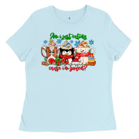 Baby Blue amiju sweating cause im bored Ladies Tee - CowhideDigitalArt