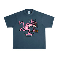 Midnight Navy pink panther Urban Heavy Tee - linhVisuals