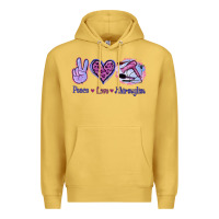 Antique Gold Peace Love Hairstylist Premium Hoodie - Jasminsmagicworld