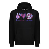 Black Peace Love Hairstylist Premium Hoodie - Jasminsmagicworld