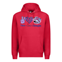 Cardinal Peace Love Hairstylist Premium Hoodie - Jasminsmagicworld