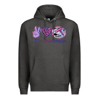 Charcoal Heather Peace Love Hairstylist Premium Hoodie - Jasminsmagicworld