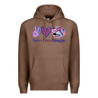 Chestnut Peace Love Hairstylist Premium Hoodie - Jasminsmagicworld