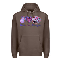 Coffee Peace Love Hairstylist Premium Hoodie - Jasminsmagicworld