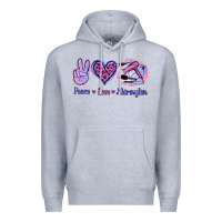 Heather Grey Peace Love Hairstylist Premium Hoodie - Jasminsmagicworld