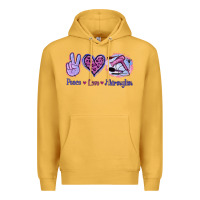 Mustard Peace Love Hairstylist Premium Hoodie - Jasminsmagicworld