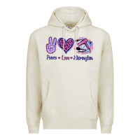 Oatmeal Heather Peace Love Hairstylist Premium Hoodie - Jasminsmagicworld