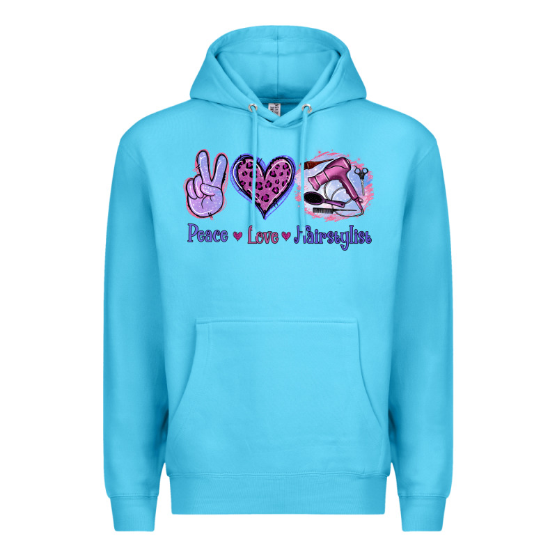Peace Love Hairstylist Premium Hoodie by Jasminsmagicworld | Teevron