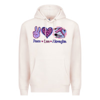 Pale Pink Peace Love Hairstylist Premium Hoodie - Jasminsmagicworld