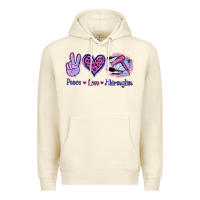 Sandshell Peace Love Hairstylist Premium Hoodie - Jasminsmagicworld