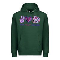 Sports Green Peace Love Hairstylist Premium Hoodie - Jasminsmagicworld