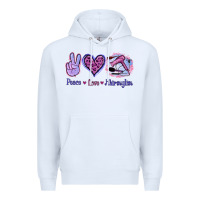 White Peace Love Hairstylist Premium Hoodie - Jasminsmagicworld