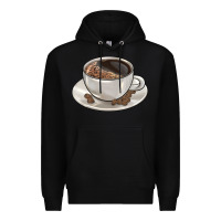 Black coffee  americano Premium Hoodie - BarkalooDesign