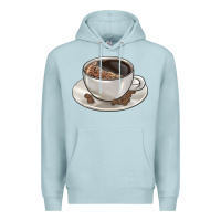 Blue Mist coffee  americano Premium Hoodie - BarkalooDesign