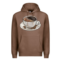 Chestnut coffee  americano Premium Hoodie - BarkalooDesign
