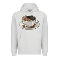 Dove Grey coffee  americano Premium Hoodie - BarkalooDesign