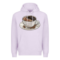 Lilac coffee  americano Premium Hoodie - BarkalooDesign