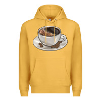 Mustard coffee  americano Premium Hoodie - BarkalooDesign