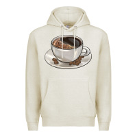 Oatmeal Heather coffee  americano Premium Hoodie - BarkalooDesign