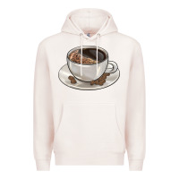 Pale Pink coffee  americano Premium Hoodie - BarkalooDesign