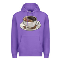 Purple coffee  americano Premium Hoodie - BarkalooDesign