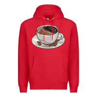 Red coffee  americano Premium Hoodie - BarkalooDesign