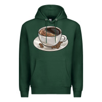 Sports Green coffee  americano Premium Hoodie - BarkalooDesign