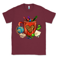 Burgundy teacher crayons coffee mug Classic Tee - FaDigitalArtStudio
