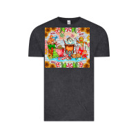 Vintage Black christmas coffee class Vintage Tee - CowhideDigitalArt