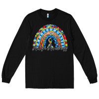 Black autism awareness rainbow Long Sleeve Tee - RacoonDesign