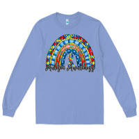 Colony Blue autism awareness rainbow Long Sleeve Tee - RacoonDesign