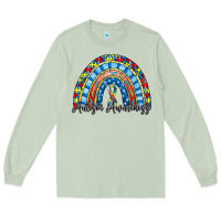 Matcha autism awareness rainbow Long Sleeve Tee - RacoonDesign