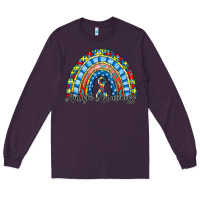 Plum autism awareness rainbow Long Sleeve Tee - RacoonDesign