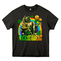 Asphalt luckysaurus St. Patricks Day Heavy Core Tee - FaDigitalArtStudio