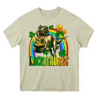 Mossy luckysaurus St. Patricks Day Heavy Core Tee - FaDigitalArtStudio
