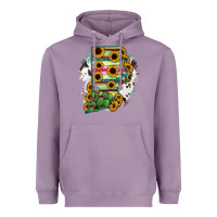 Lavender Rhode island State aMp Heavyweight Hoodie - RanaPortraitStore