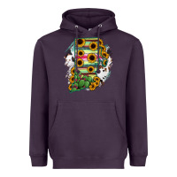 Plum Rhode island State aMp Heavyweight Hoodie - RanaPortraitStore