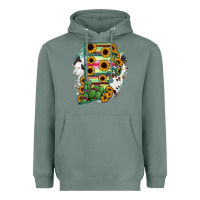 Sage Rhode island State aMp Heavyweight Hoodie - RanaPortraitStore