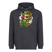 Smoke Rhode island State aMp Heavyweight Hoodie - RanaPortraitStore