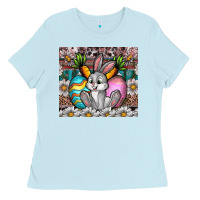 Baby Blue easter Ladies Tee - CowhideDigitalArt