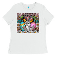 White easter Ladies Tee - CowhideDigitalArt