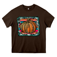 Chocolate Brown leopard pumpkin with serape background Heavy Core Tee - RanaPortraitStore