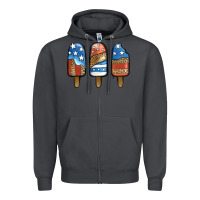 Smoke Patriotic Leopard Popsicles Zipper Hoodie - Jasminsmagicworld
