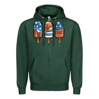 Sports Green Patriotic Leopard Popsicles Zipper Hoodie - Jasminsmagicworld