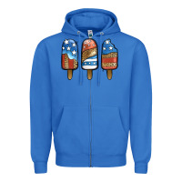 True Royal Patriotic Leopard Popsicles Zipper Hoodie - Jasminsmagicworld