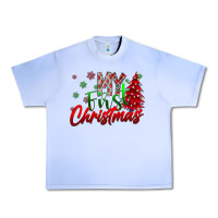 Grape Ice my first Christmas Urban Heavy Tee - CowhideDigitalArt
