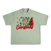 Oil Green my first Christmas Urban Heavy Tee - CowhideDigitalArt