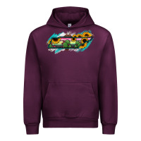 Mauve Wine Tennessee Map Sunflower Cactus Serape Urban Hoodie - RanaPortraitStore