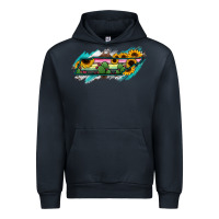 Navy Tennessee Map Sunflower Cactus Serape Urban Hoodie - RanaPortraitStore