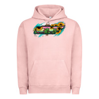 Pigment Salmon Tennessee Map Sunflower Cactus Serape Urban Hoodie - RanaPortraitStore